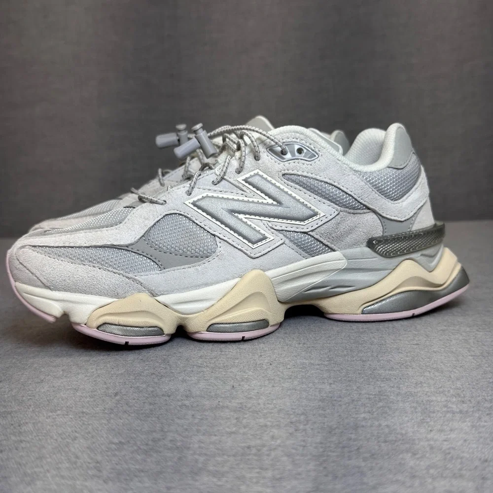 New Balance 9060 Grey Grey Pink Lifestyle Sneakers U9060GM Mens 8 Womens 9.5